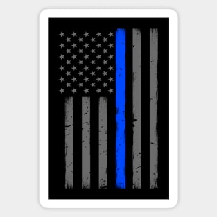 Thin Blue Line American Flag Magnet